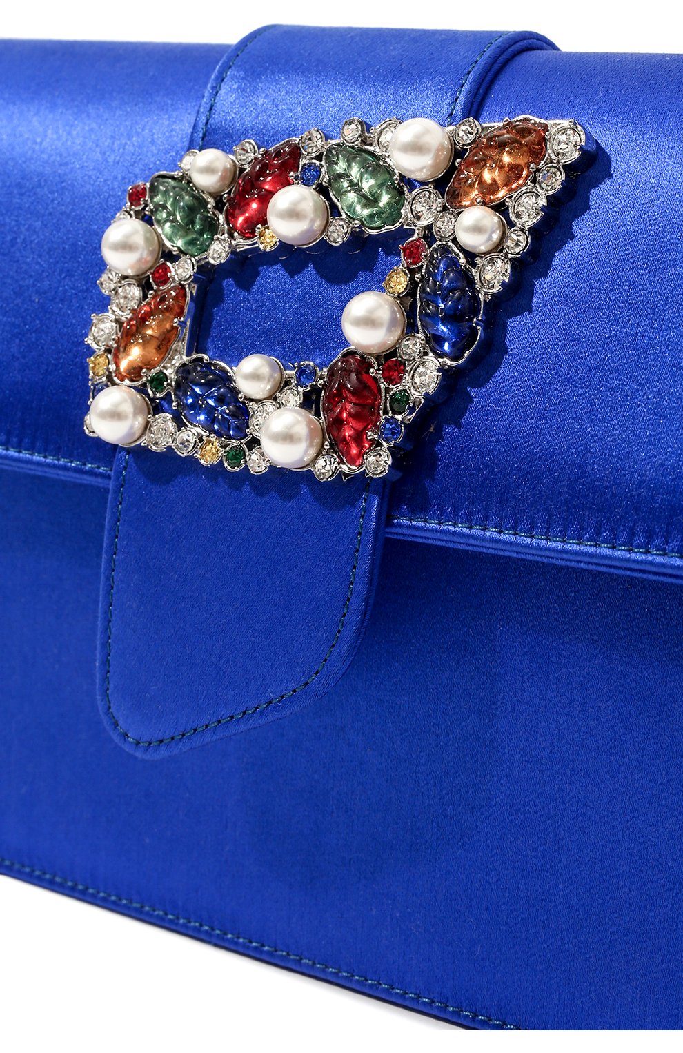 Женская сумка tutti frutti RUBEUS MILANO синего цвета, арт. 0010/21TFC | Фото 3 (Женское Кросс-КТ: Вечерняя сумка; Сумки-технические: Сумки через плечо; Ремень/цепочка: На ремешке; Материал: Текстиль; Размер: small)