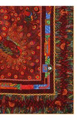Женский шелковый платок phoenix KIRILL OVCHINNIKOV красного цвета, арт. 90\PHX | Фото 5 (Принт: С принтом; Материал: Текстиль, Шелк)