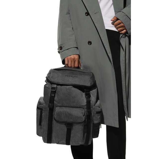 Текстильный рюкзак Premiata B00KER/VAR2109, цвет серый, размер NS B00KER/VAR2109 - фото 2