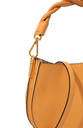 Женская сумка arpege mini COCCINELLE желтого цвета, арт. E1 LGF 15 02 01 | Фото 3 (Сумки-технические: Сумки через плечо, Сумки top-handle; Материал: Натуральная кожа; Размер: mini; Ремень/цепочка: На ремешке)