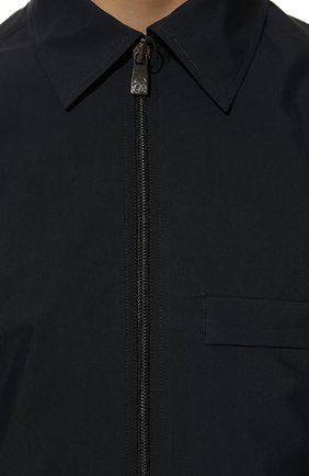 Мужская куртка CORNELIANI темно-синего цвета, арт. 89LI08-2111513/00 | Фото 5 (Кросс-КТ: Куртка, Ветровка; Рукава: Длинные; Материал внешний: Синтетический материал, Хлопок; Длина (верхняя одежда): Короткие; Стили: Кэжуэл)