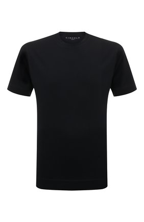 Мужская хлопковая футболка CIRCOLO 1901 темно-синего цвета, арт. CN3438 | Фото 1 (Принт: Без принта; Рукава: Короткие; Длина (для топов): Стандартные; Материал внешний: Хлопок; Стили: Кэжуэл)