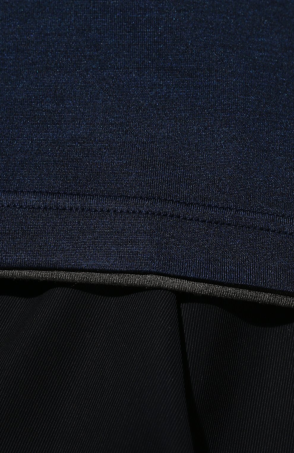 Мужская шелковая футболка ANDREA CAMPAGNA темно-синего цвета, арт. 60123/78320 | Фото 5 (Материал внешний: Шелк; Принт: Без принта; Рукава: Короткие; Длина (для топов): Стандартные; Стили: Кэжуэл)