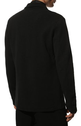 Мужской хлопковый пиджак TRANSIT черного цвета, арт. CFUTRQ13482 | Фото 4 (Рукава: Длинные; Случай: Повседневный; Длина (для топов): Стандартные; Материал внешний: Хлопок; 1-2-бортные: Однобортные; Пиджаки М: Прямой; Стили: Кэжуэл)