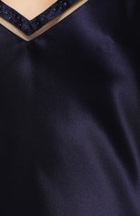 Женская шелковая сорочка LUNA DI SETA темно-синего цвета, арт. VLST60896 | Фото 5 (Материал внешний: Шелк)