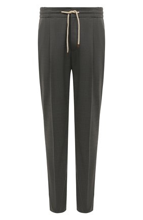 Мужские шерстяные брюки BRUNELLO CUCINELLI серого цвета, арт. 221M032PE1740 | Фото 1