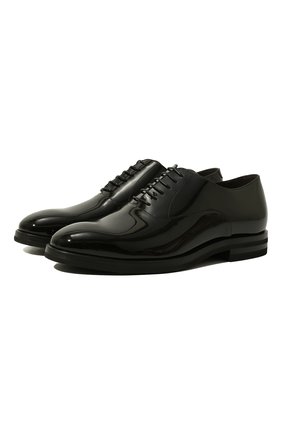 Мужские кожаные оксфорды BRUNELLO CUCINELLI черного цвета, арт. 221MZUSUMK937 | Фото 1 (Материал внешний: Кожа; Стили: Классический; Мужское Кросс-КТ: Вечерняя обувь)