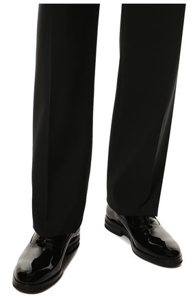 Мужские кожаные оксфорды BRUNELLO CUCINELLI черного цвета, арт. 221MZUSUMK937 | Фото 3 (Материал внешний: Кожа; Стили: Классический; Мужское Кросс-КТ: Вечерняя обувь)