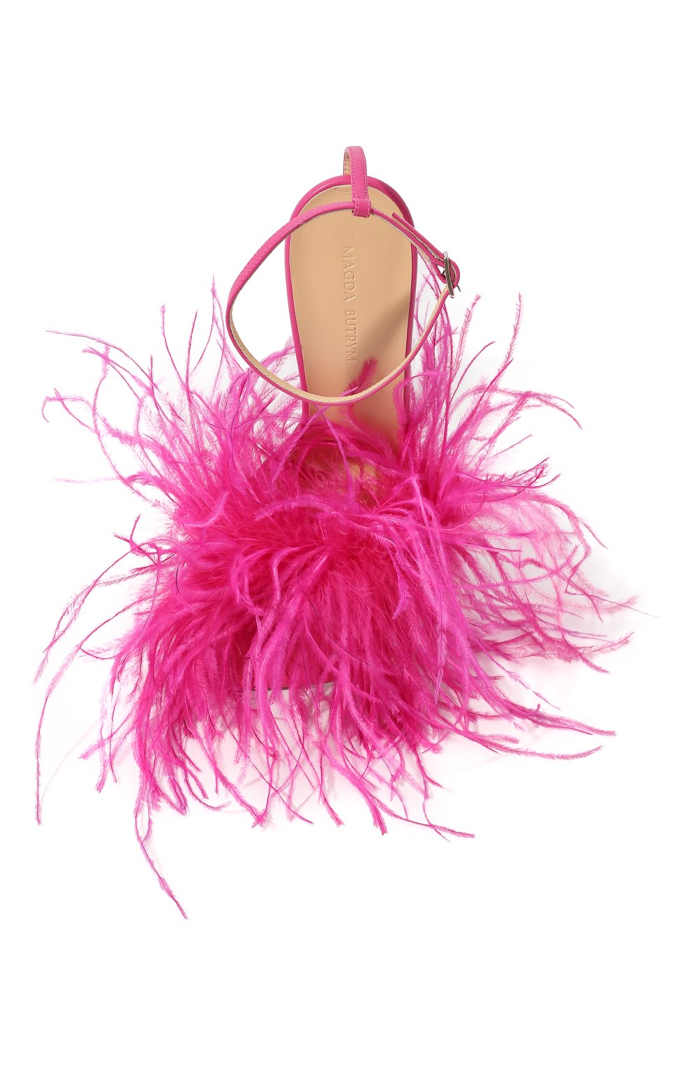 Женские кожаные босоножки MAGDA BUTRYM розового цвета, арт. 5725220000 | Фото 6 (Каблук высота: Высокий; Материал внешний: Кожа; Материал внутренний: Натуральная кожа; Каблук тип: Шпилька)