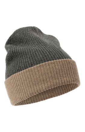 Мужская кашемировая шапка BRUNELLO CUCINELLI темно-серого цвета, арт. M2293600 | Фото 1 (Материал: Кашемир, Шерсть, Текстиль)