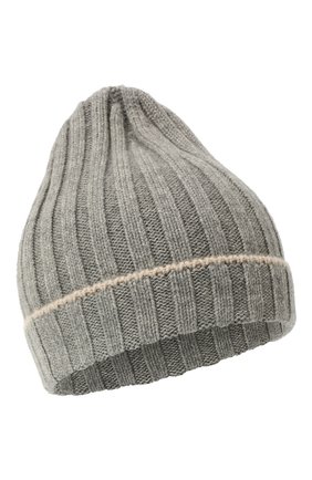Мужская кашемировая шапка BRUNELLO CUCINELLI серого цвета, арт. M2240900 | Фото 1 (Материал: Шерсть, Текстиль, Кашемир; Кросс-КТ: Трикотаж)