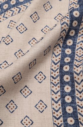 Мужской шелковый платок BRUNELLO CUCINELLI синего цвета, арт. MV8680091 | Фото 2 (Материал: Текстиль, Шелк)