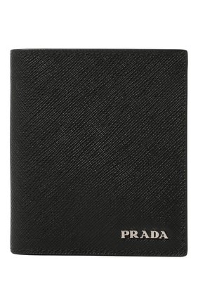 Мужской кожаное портмоне PRADA черного цвета, арт. 2MO004-C5S-F0G52 | Фото 1 (Материал: Натуральная кожа)