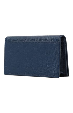 Мужской кожаный футляр для кредитных карт PRADA синего цвета, арт. 2MC122-QHH-F0016 | Фото 2 (Материал: Натуральная кожа)