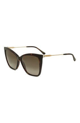 Ж енские солнцезащитные очки JIMMY CHOO коричневого цвета, арт. SEBA 086 | Фото 1 (Тип очков: С/з; Очки форма: Бабочка)