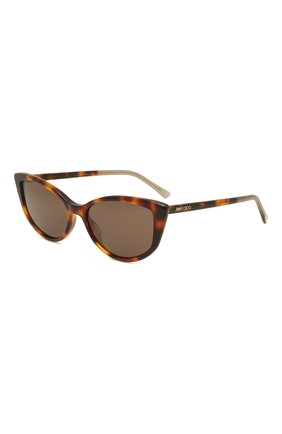 Женские солнцезащитные очки JIMMY CHOO коричневого цвета, арт. NADIA 086 | Фото 1 (Тип очков: С/з)