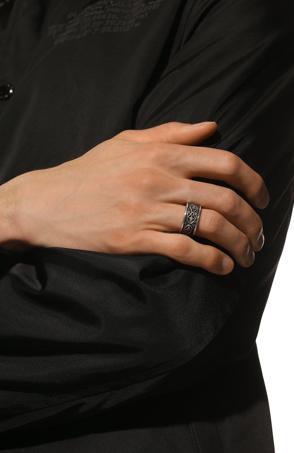 Мужское серебряное кольцо акантус GL JEWELRY серебряного цвета, арт. M700001-S97-01 | Фото 2 (Материал: Серебро)