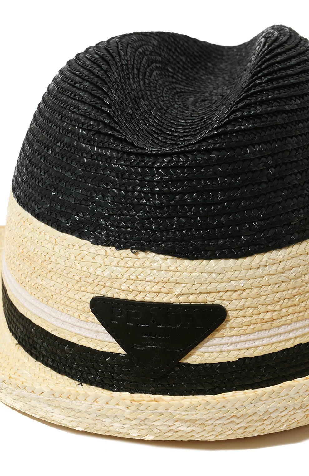 Мужская соломенная шляпа PRADA разноцветного цвета, арт. 2HC124-2B7E-F0X2Z | Фото 4 (Материал: Растительное волокно)