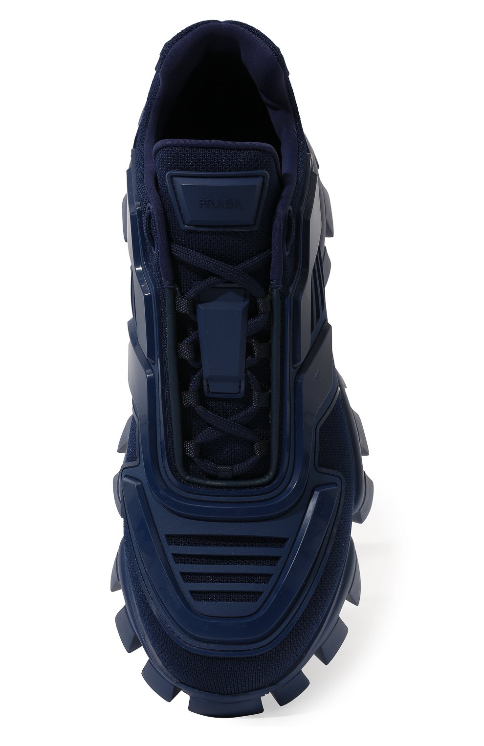 Мужские кроссовки PRADA темно-синего цвета, арт. 2EG293-3KZU-F0004 | Фото 6 (Материал внешний: Текстиль; Стили: Гранж; Материал утеплителя: Без утеплителя)