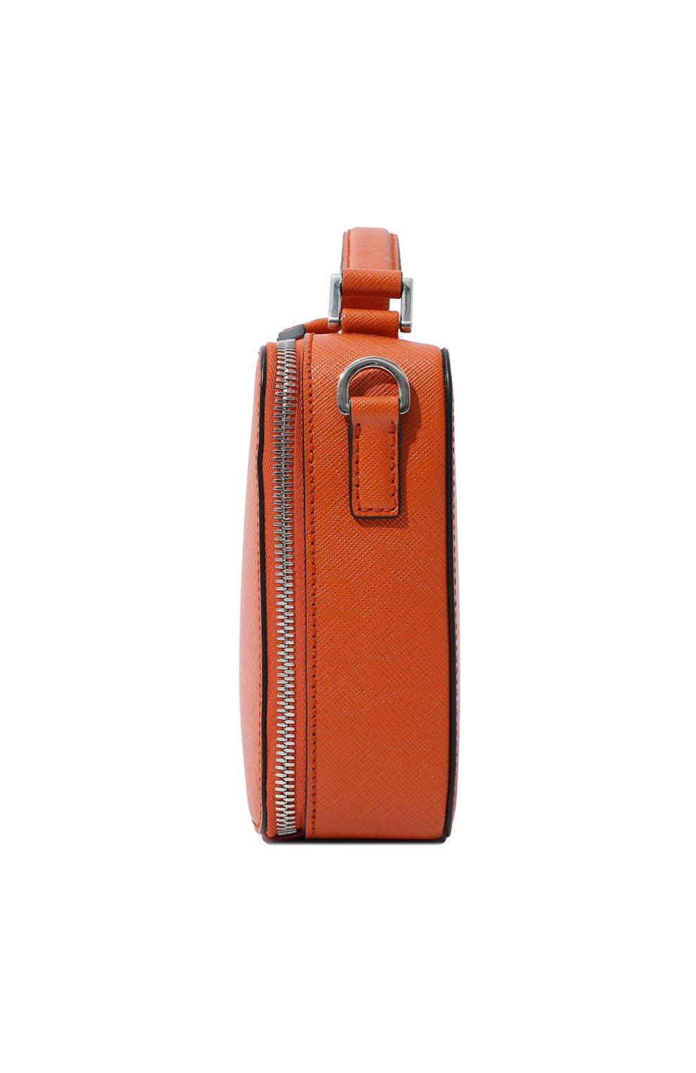 Мужская кожаная сумка PRADA оранжевого цвета, арт. 2VH069-9Z2-F0S73-YMI | Фото 4 (Материал: Натуральная кожа; Ремень/цепочка: На ремешке; Размер: small)