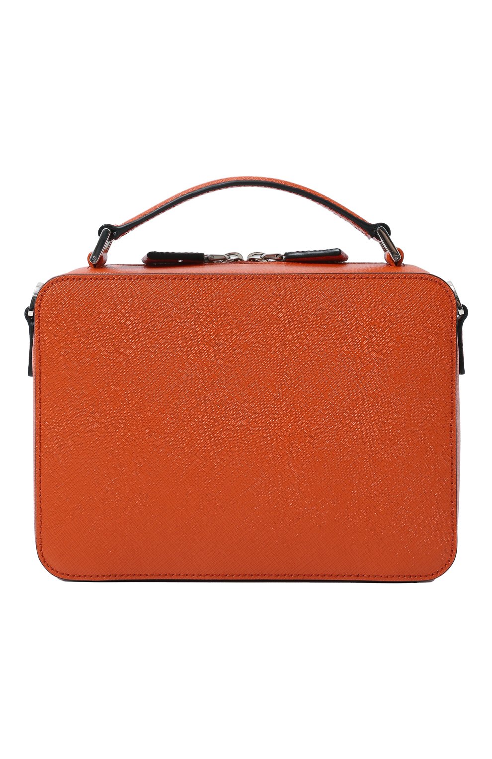 Мужская кожаная сумка PRADA оранжевого цвета, арт. 2VH069-9Z2-F0S73-YMI | Фото 6 (Материал: Натуральная кожа; Ремень/цепочка: На ремешке; Размер: small)
