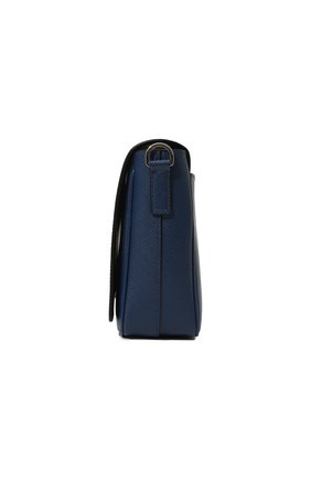Мужская кожаная сумка PRADA темно-синего цвета, арт. 2VD046-2FAD-F0016-OOO | Фото 4 (Материал: Натуральная кожа; Ремень/цепочка: На ремешке; Размер: small)