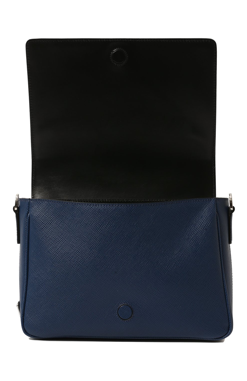 Мужская кожаная сумка PRADA темно-синего цвета, арт. 2VD046-2FAD-F0016-OOO | Фото 5 (Материал: Натуральная кожа; Ремень/цепочка: На ремешке; Размер: small)
