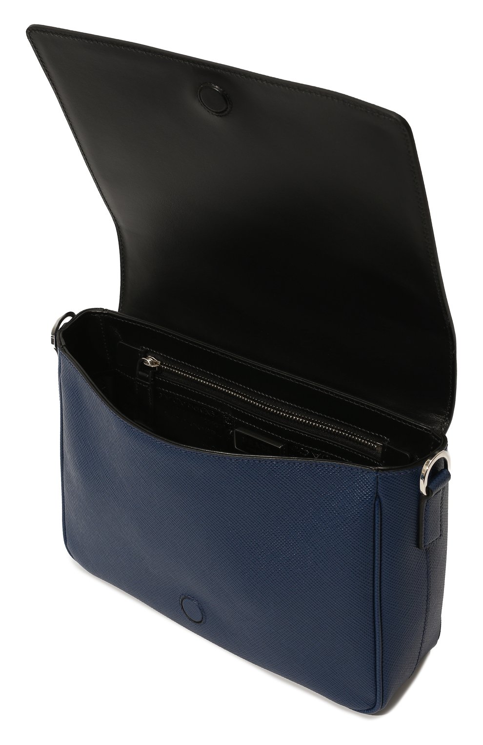 Мужская кожаная сумка PRADA темно-синего цвета, арт. 2VD046-2FAD-F0016-OOO | Фото 6 (Материал: Натуральная кожа; Ремень/цепочка: На ремешке; Размер: small)