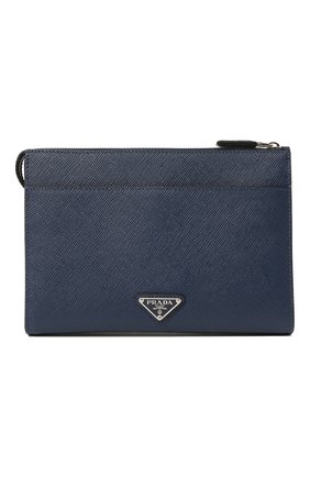 Мужская кожаная борсетка PRADA темно-синего цвета по цене 165000 руб., арт. 2VF039-2FAD-F0016-OOO | Фото 6 Мужская кожаная борсетка PRADA темно-синего цвета, арт. 2VF039-2FAD-F0016-OOO | Фото 6 (Материал: Натуральная кожа; Размер: small)
