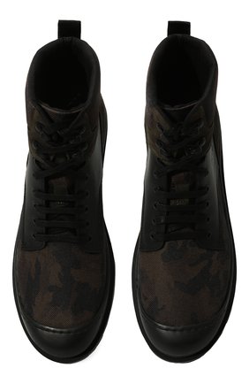 Мужские комбинированные ботинки HUGO хаки цвета, арт. 50459796 | Фото 6 (Материал внешний: Текстиль; Мужское Кросс-КТ: Ботинки-обувь; Материал утеплителя: Без утеплителя; Материал внутренний: Текстиль)
