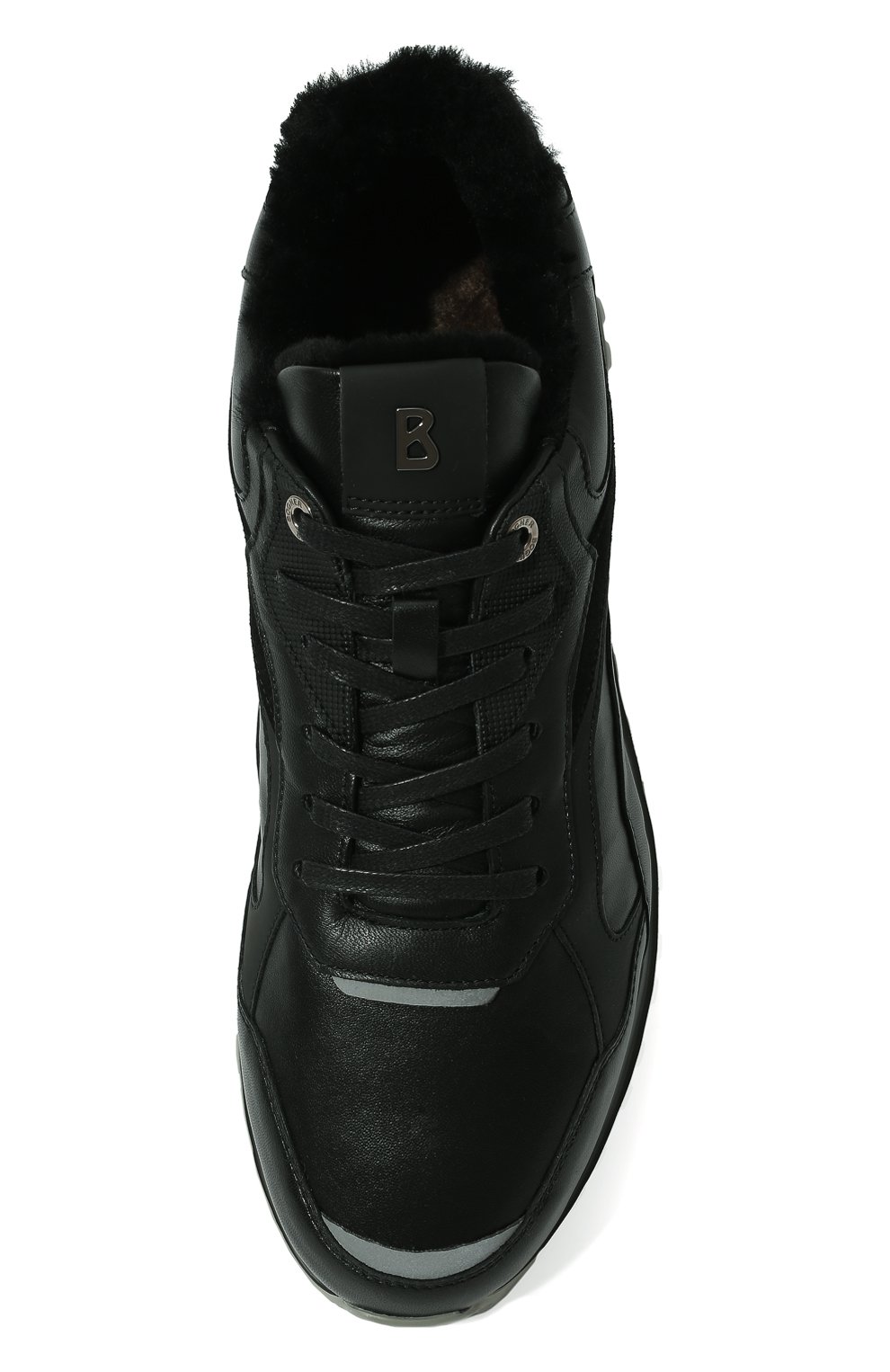 Мужские кожаные кроссовки BOGNER черного цвета, арт. 12240163/MICHIGAN 4 | Фото 6 (Материал внешний: Кожа; Материал утеплителя: Натуральный мех; Стили: Классический)