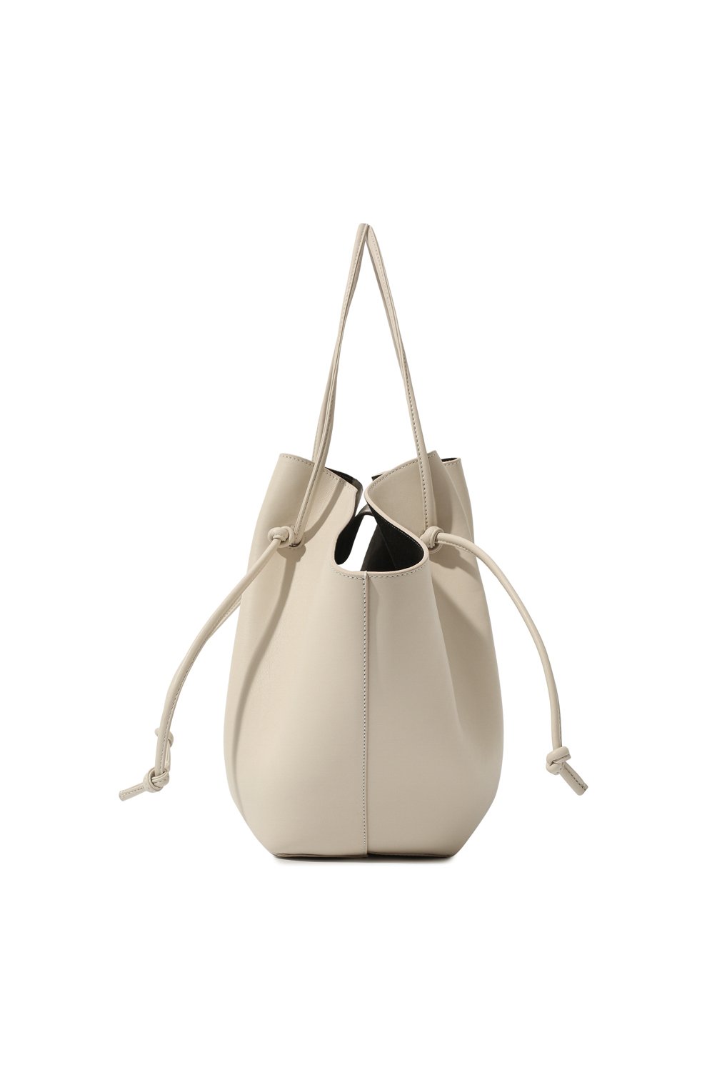 Женский сумка mochi large YUZEFI молочного цвета, арт. YUZSS22-HB-LM-11 | Фото 4 (Сумки-технические: Сумки-шопперы; Материал: Натуральная кожа; Размер: large)
