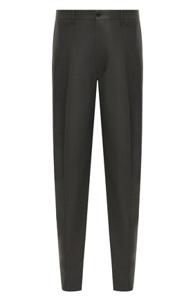 Мужские шерстяные брюки GIORGIO ARMANI темно-серого цвета, арт. 2WGPP0RI/T03KD | Фото 1 (Длина (брюки, джинсы): Стандартные; Материал внешний: Шерсть; Материал подклада: Купро; Случай: Повседневный; Стили: Кэжуэл)