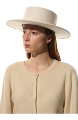 Женская шляпа kanotie COCOSHNICK HEADDRESS молочного цвета, арт. kanotiemedbasic | Фото 2 (Материал: Текстиль, Шерсть)