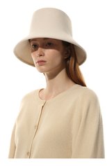 Женская шляпа panama COCOSHNICK HEADDRESS кремвого цвета, арт. panamabasic | Фото 2 (Материал: Текстиль, Шерсть)