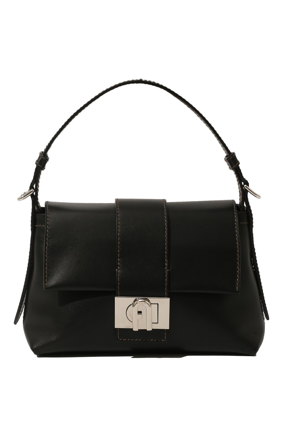 Женская сумка furla charlie small FURLA черного цвета, арт. WB00550/AX0733 | Фото 1 (Сумки-технические: Сумки top-handle; Материал: Натуральная кожа; Ремень/цепочка: На ремешке; Размер: small)