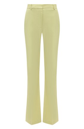 Женские брюки из вискозы JOSEPH желтого цвета, арт. JP001242 | Фото 1 (Длина (брюки, джинсы): Удлиненные; Женское Кросс-КТ: Брюки-одежда; Силуэт Ж (брюки и джинсы): Расклешенные; Материал внешний: Вискоза; Стили: Кэжуэл)