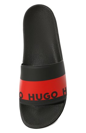 Мужские шлепанцы HUGO черного цвета, арт. 50471469 | Фото 6 (Материал внешний: Пластик)