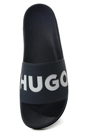 Мужские шлепанцы HUGO темно-синего цвета, арт. 50471366 | Фото 6 (Материал внешний: Пластик)