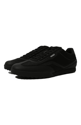 Мужские кроссовки HUGO черного цвета, арт. 50459195 | Фото 1 (Материал внешний: Текстиль)