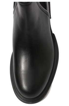 Мужские кожаные челси HUGO черного цвета, арт. 50464161 | Фото 6 (Материал внешний: Кожа; Материал утеплителя: Без утеплителя; Мужское Кросс-КТ: Сапоги-обувь, Челси-обувь)
