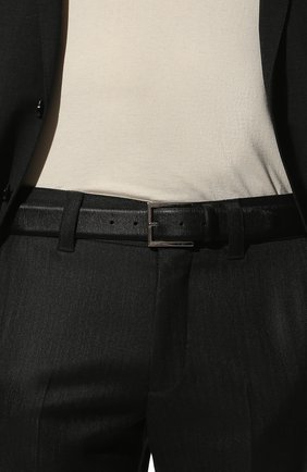 Мужской кожаный ремень BOSS черного цвета, арт. 50474992 | Фото 2 (Материал: Натуральная кожа; Случай: Формальный)