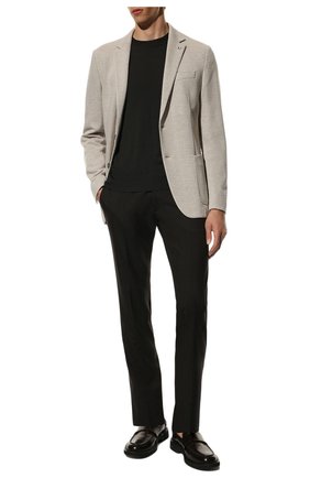 Мужские шерстяные брюки BERWICH темно-коричневого цвета, арт. SC/1 ALC/VB101 | Фото 2 (Материал внешний: Шерсть; Длина (брюки, джинсы): Стандартные; Случай: Повседневный; Материал подклада: Купро; Стили: Кэжуэл)