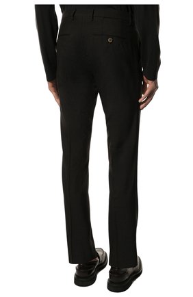 Мужские шерстяные брюки BERWICH темно-коричневого цвета, арт. SC/1 ALC/VB101 | Фото 4 (Материал внешний: Шерсть; Длина (брюки, джинсы): Стандартные; Случай: Повседневный; Материал подклада: Купро; Стили: Кэжуэл)