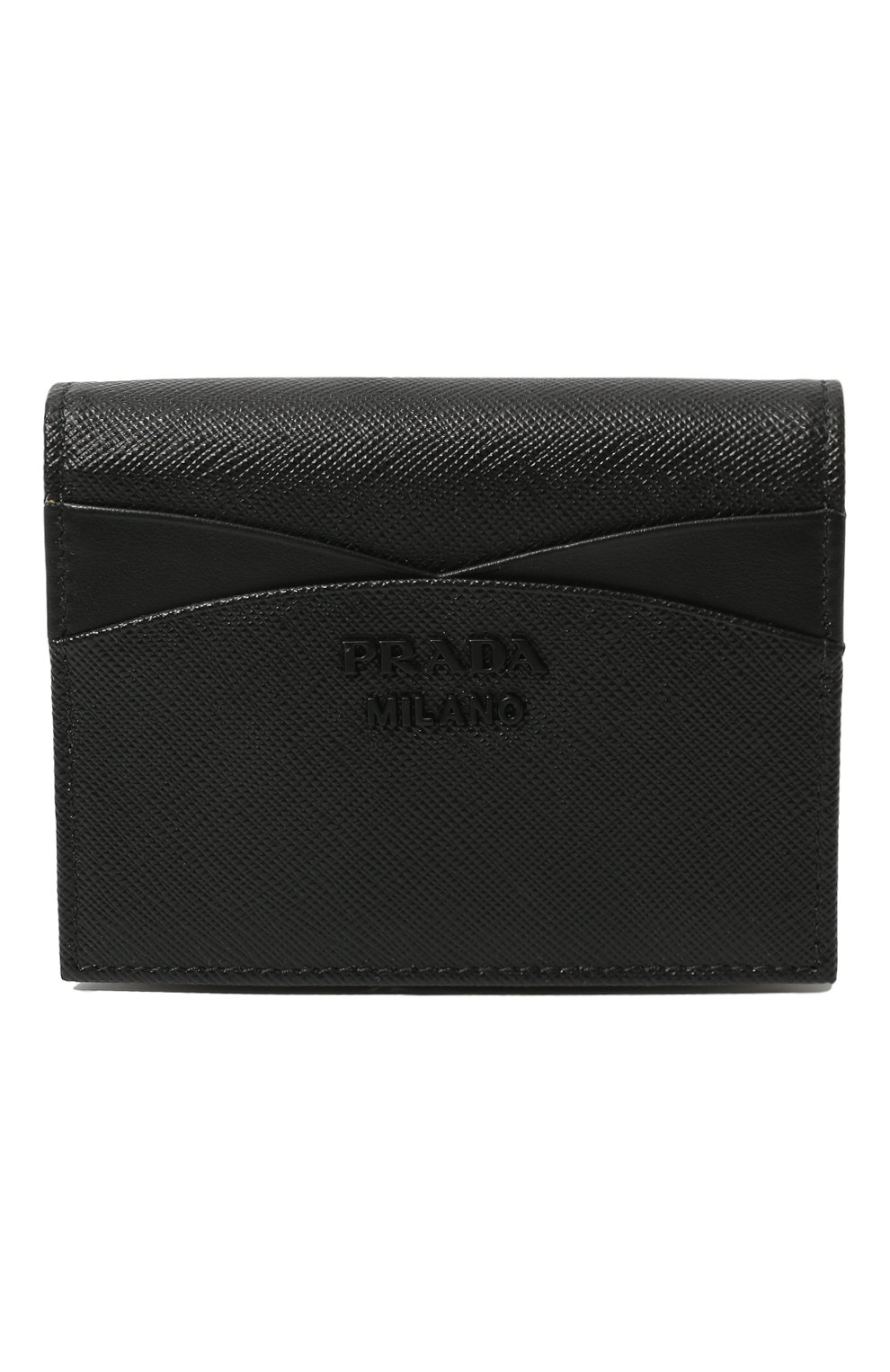 Женские кожаное портмоне PRADA черного цвета, арт. 1MV204-2DYH-F0002 | Фото 1 (Материал: Натуральная кожа)