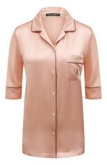 Женская шелковая рубашка DOLCE & GABBANA бежевого цвета, арт. F5013Z/FU1AU | Фото 1 (Материал внешний: Шелк)