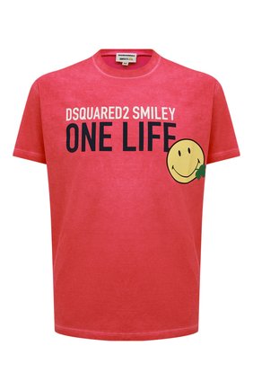 Хлопковая футболка Dsquared2 x Smiley | Фото №1 Хлопковая футболка Dsquared2 x Smiley | Фото №1