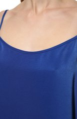 Женский топ BOSS синего цвета, арт. 50471912 | Фото 5 (Материал внешни�й: Синтетический материал; Длина (для топов): Стандартные; Стили: Романтичный)