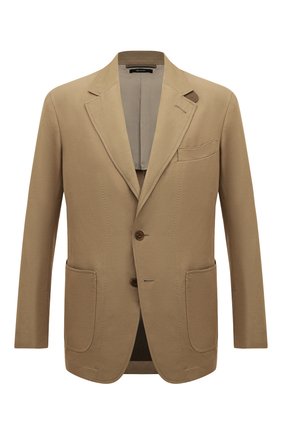Мужской пиджак из хлопка и шелка TOM FORD бежевого цвета по цене 0 руб., арт. BM012TF0409 | Фото 1 Мужской пиджак из хлопка и шелка TOM FORD бежевого цвета, арт. BM012TF0409 | Фото 1 (Материал подклада: Купро, Шелк; Материал внешний: Лен, Хлопок; Длина (для топов): Стандартные; Рукава: Длинные)