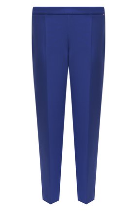 Женские брюки BOSS синего цвета, арт. 50472636 | Фото 1 (Материал внешний: Синтетический материал; Длина (брюки, джинсы): Стандартные)